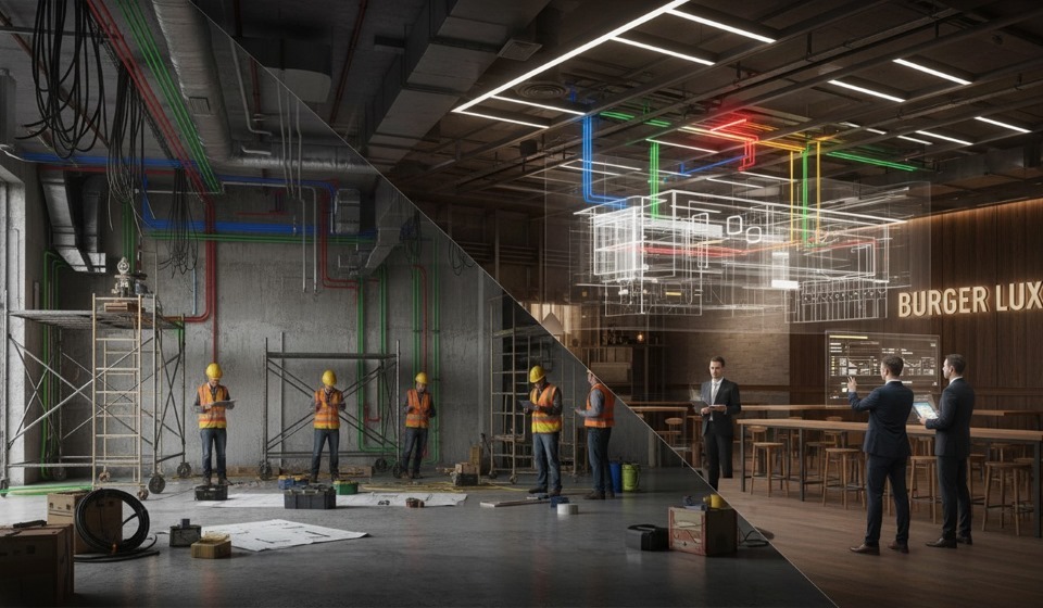 Premium Burger Restaurant  MEP Design & BIM Coordination